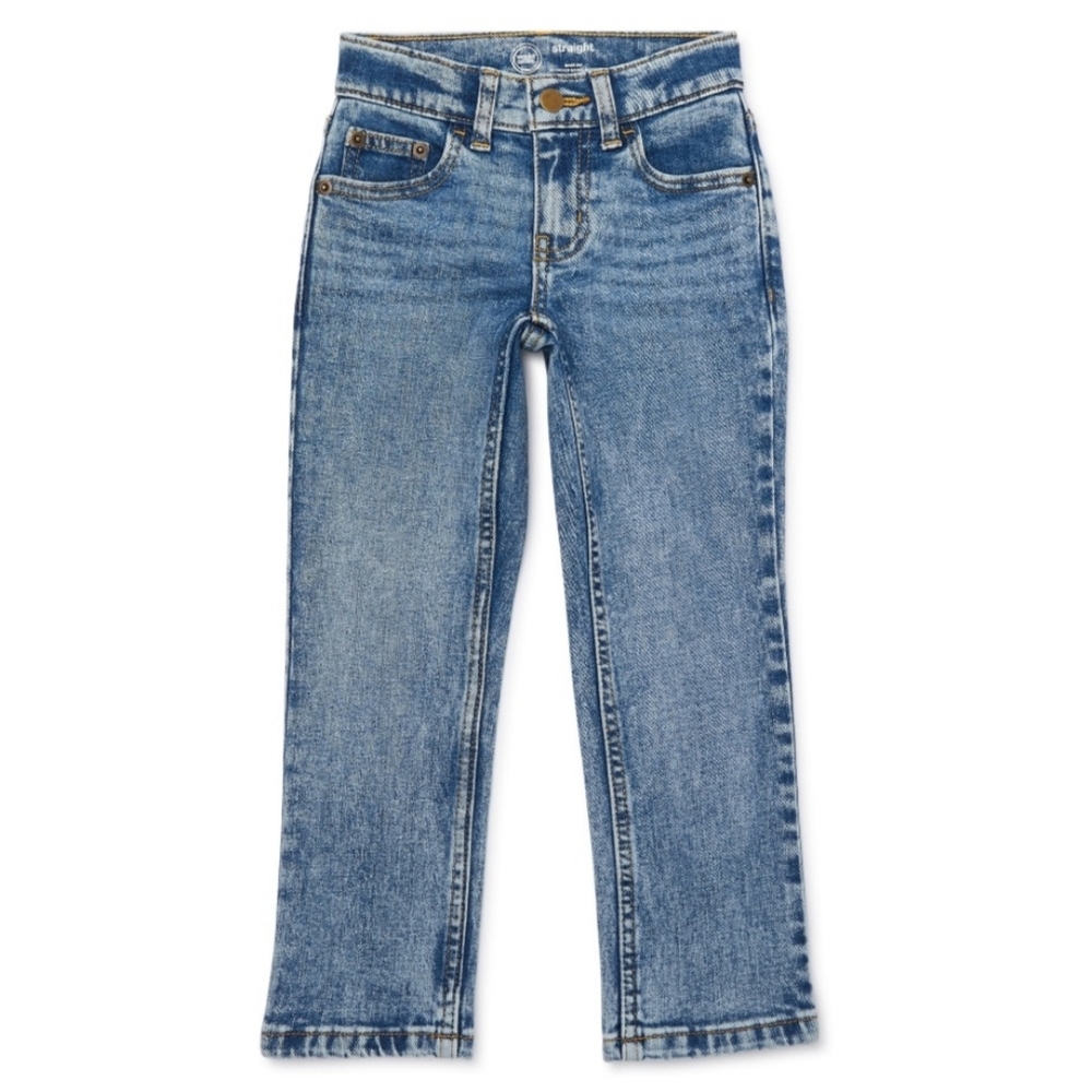 NWT Wonder Nation Boys sz 7 Medium Acid Wash Vintage Straight Leg Denim Jeans